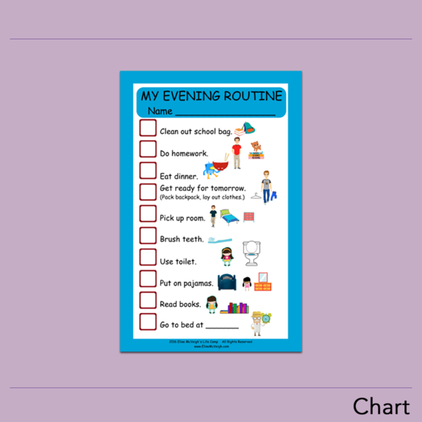 Evening Routine Chart – Free Shipping! | Elise McVeigh