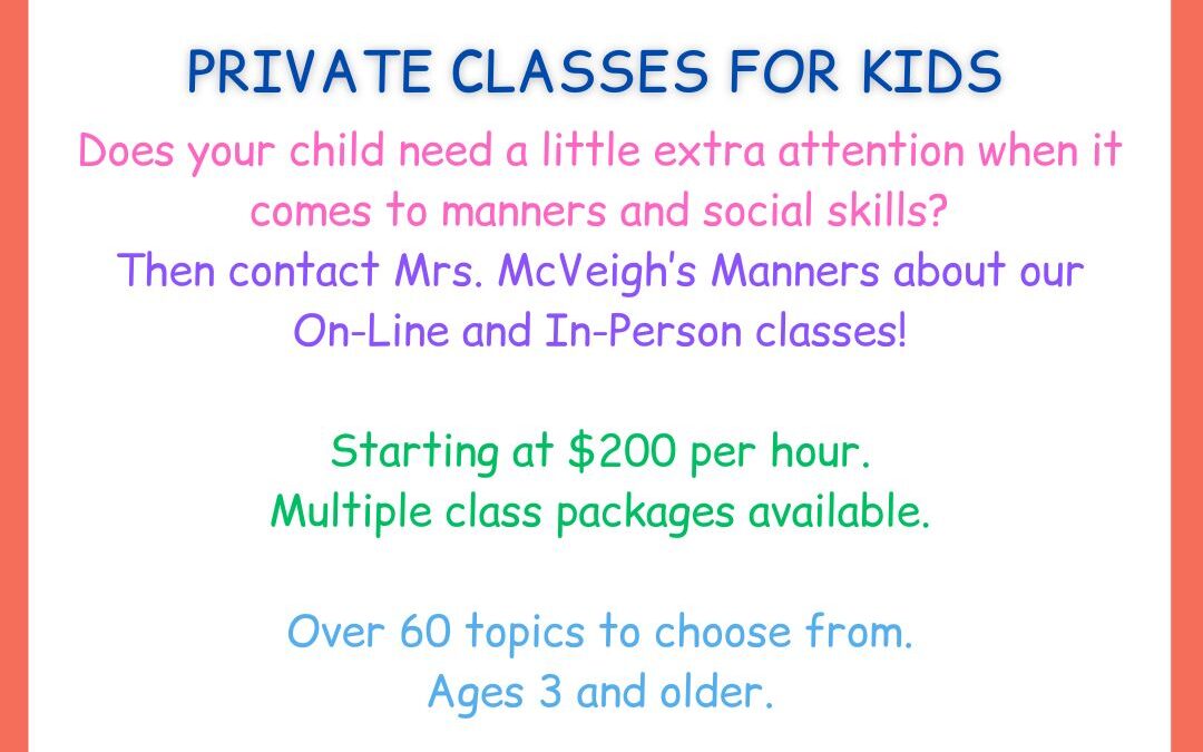 Private Manners Class Children