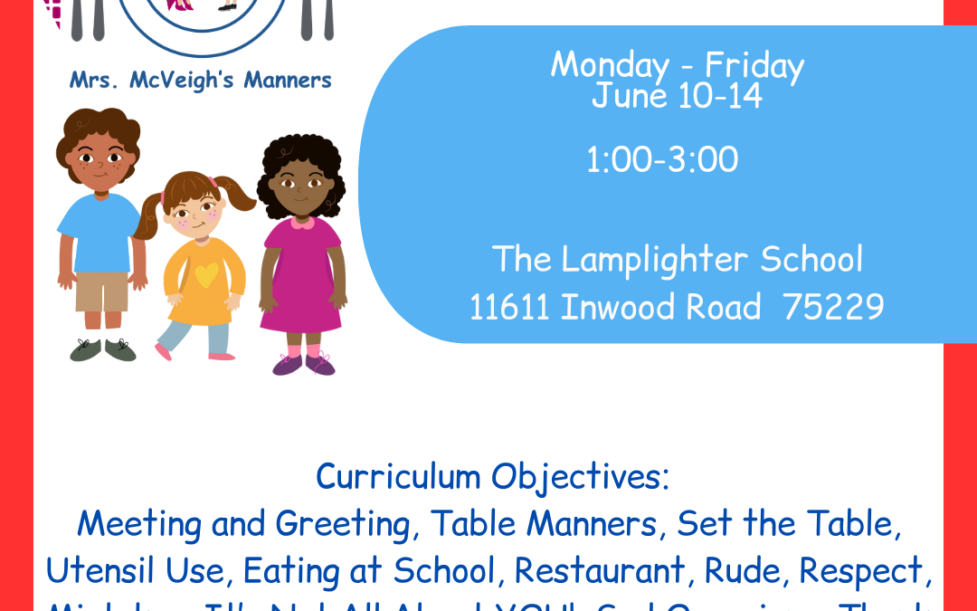 Summer Manners Camp at The Lamplighter School